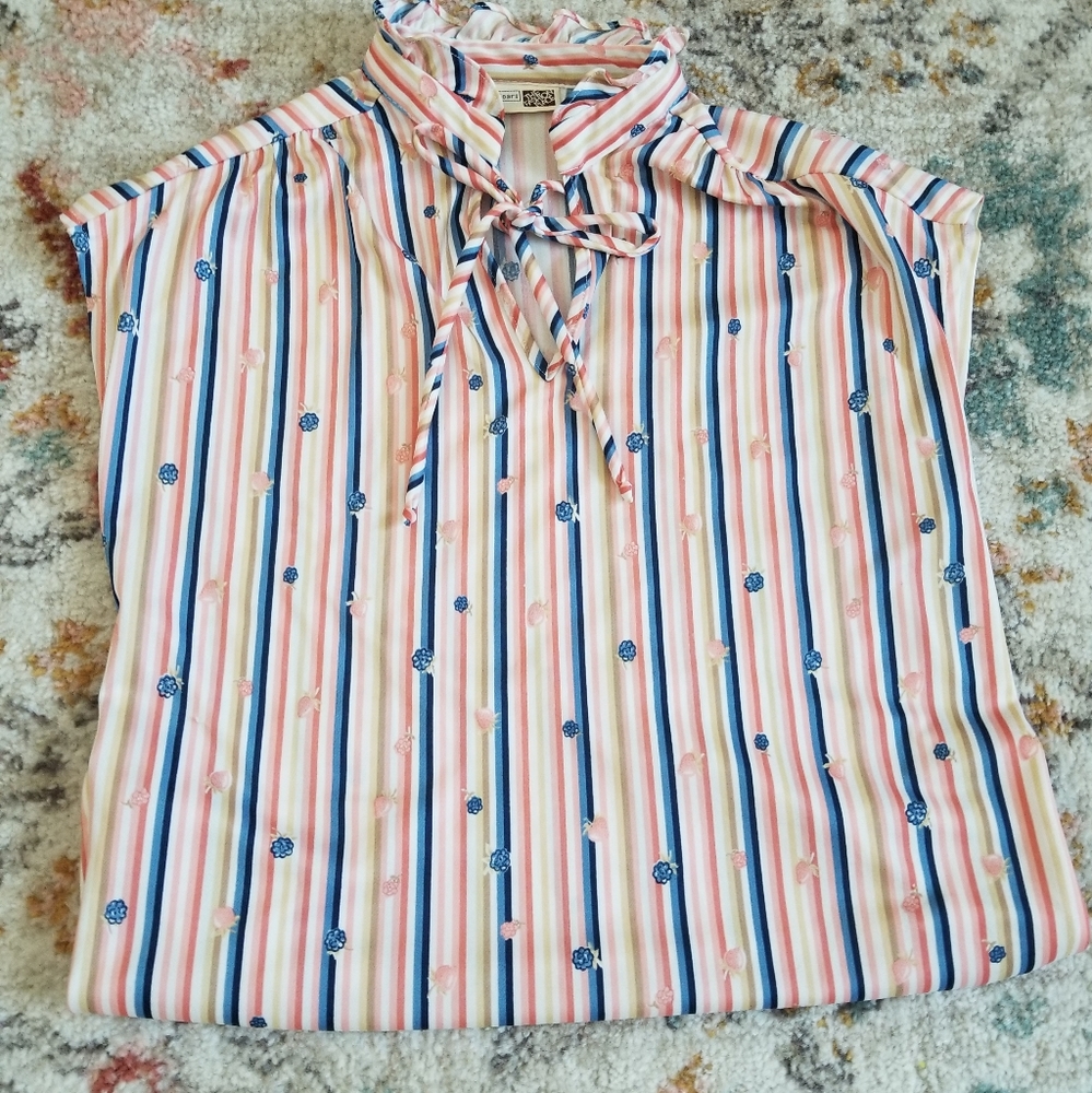 Vintage Fruit Summer Blouse